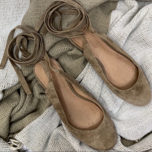 Madewell Olive “April” Ankle Wrap Flat - Picture 2 of 5